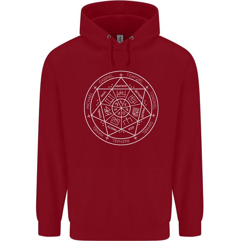 Seal of the Seven Archangels Mens 80% Cotton Hoodie Red