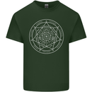 Seal of the Seven Archangels Mens Cotton T-Shirt Tee Top Forest Green