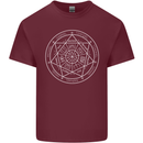 Seal of the Seven Archangels Mens Cotton T-Shirt Tee Top Maroon
