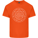 Seal of the Seven Archangels Mens Cotton T-Shirt Tee Top Orange
