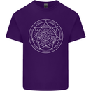 Seal of the Seven Archangels Mens Cotton T-Shirt Tee Top Purple