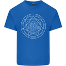 Seal of the Seven Archangels Mens Cotton T-Shirt Tee Top Royal Blue