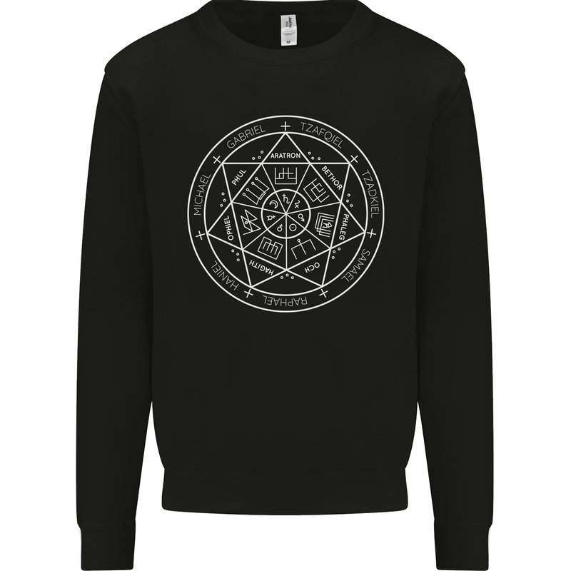 Seal of the Seven Archangels Mens Sweatshirt Jumper Black
