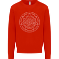 Seal of the Seven Archangels Mens Sweatshirt Jumper Bright Red