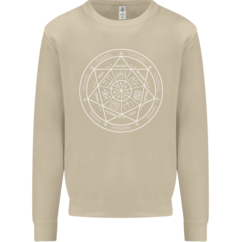 Seal of the Seven Archangels Mens Sweatshirt Jumper Sand