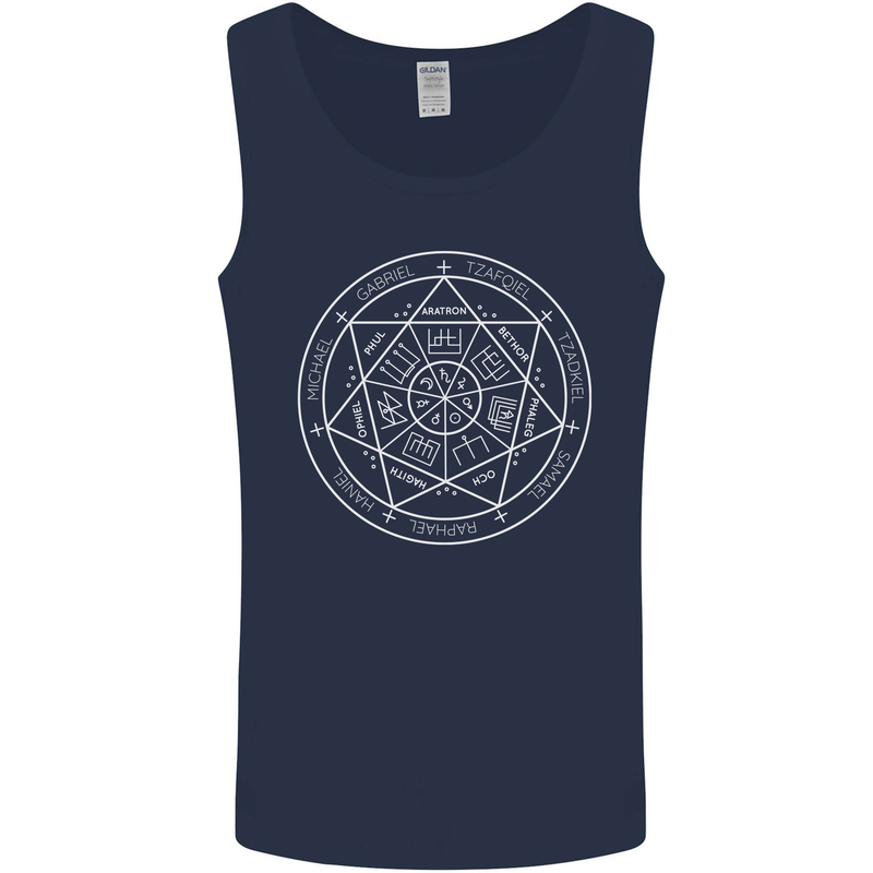 Seal of the Seven Archangels Mens Vest Tank Top Navy Blue