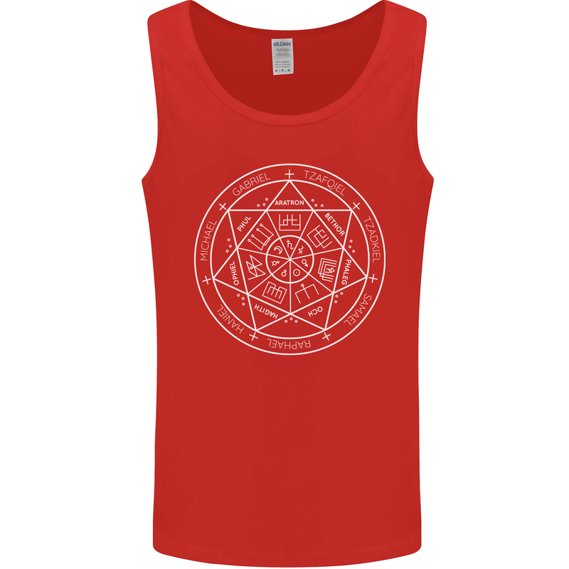 Seal of the Seven Archangels Mens Vest Tank Top Red
