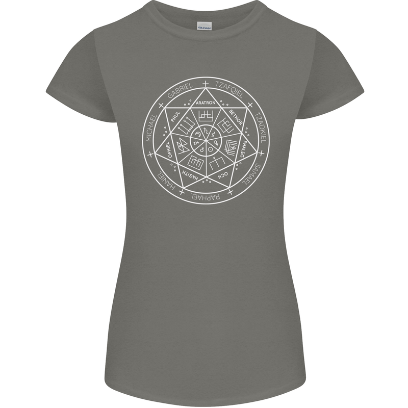Seal of the Seven Archangels Womens Petite Cut T-Shirt Charcoal