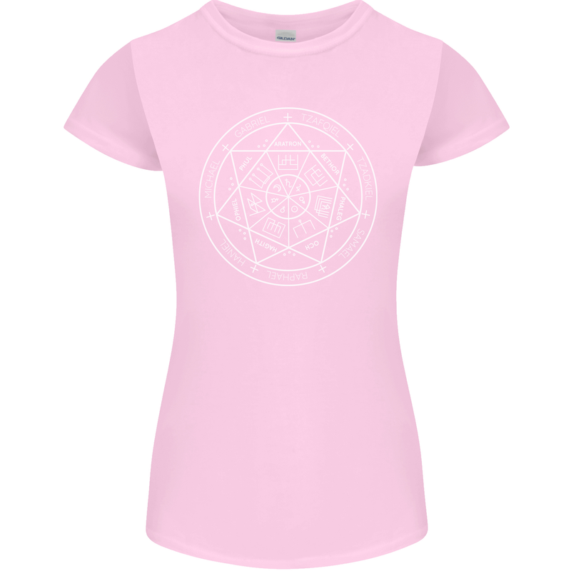Seal of the Seven Archangels Womens Petite Cut T-Shirt Light Pink