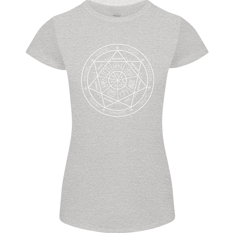 Seal of the Seven Archangels Womens Petite Cut T-Shirt Sports Grey