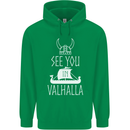 See You in Valhalla The Vikings Norse Odin Childrens Kids Hoodie Irish Green