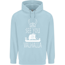 See You in Valhalla The Vikings Norse Odin Childrens Kids Hoodie Light Blue