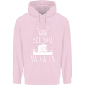 See You in Valhalla The Vikings Norse Odin Childrens Kids Hoodie Light Pink