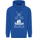 See You in Valhalla The Vikings Norse Odin Childrens Kids Hoodie Royal Blue
