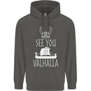 See You in Valhalla The Vikings Norse Odin Childrens Kids Hoodie Storm Grey