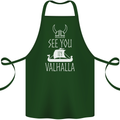 See You in Valhalla The Vikings Norse Odin Cotton Apron 100% Organic Forest Green