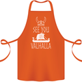 See You in Valhalla The Vikings Norse Odin Cotton Apron 100% Organic Orange