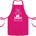 See You in Valhalla The Vikings Norse Odin Cotton Apron 100% Organic Pink