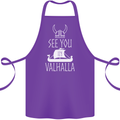 See You in Valhalla The Vikings Norse Odin Cotton Apron 100% Organic Purple