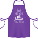 See You in Valhalla The Vikings Norse Odin Cotton Apron 100% Organic Purple