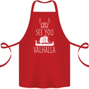 See You in Valhalla The Vikings Norse Odin Cotton Apron 100% Organic Red