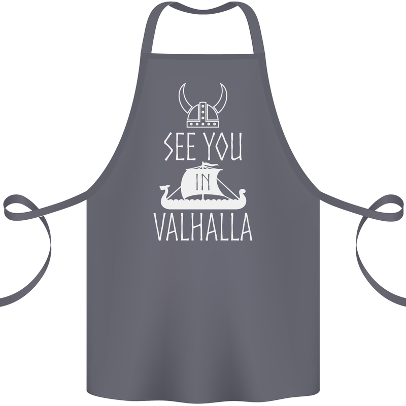 See You in Valhalla The Vikings Norse Odin Cotton Apron 100% Organic Steel