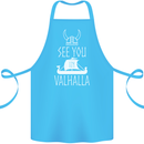 See You in Valhalla The Vikings Norse Odin Cotton Apron 100% Organic Turquoise