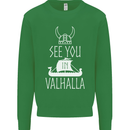 See You in Valhalla The Vikings Norse Odin Kids Sweatshirt Jumper Irish Green