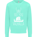 See You in Valhalla The Vikings Norse Odin Kids Sweatshirt Jumper Peppermint