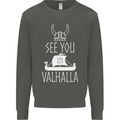 See You in Valhalla The Vikings Norse Odin Kids Sweatshirt Jumper Storm Grey