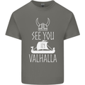 See You in Valhalla The Vikings Norse Odin Kids T-Shirt Childrens Charcoal