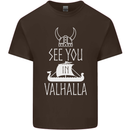 See You in Valhalla The Vikings Norse Odin Kids T-Shirt Childrens Chocolate