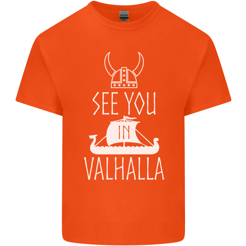 See You in Valhalla The Vikings Norse Odin Kids T-Shirt Childrens Orange