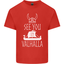 See You in Valhalla The Vikings Norse Odin Kids T-Shirt Childrens Red