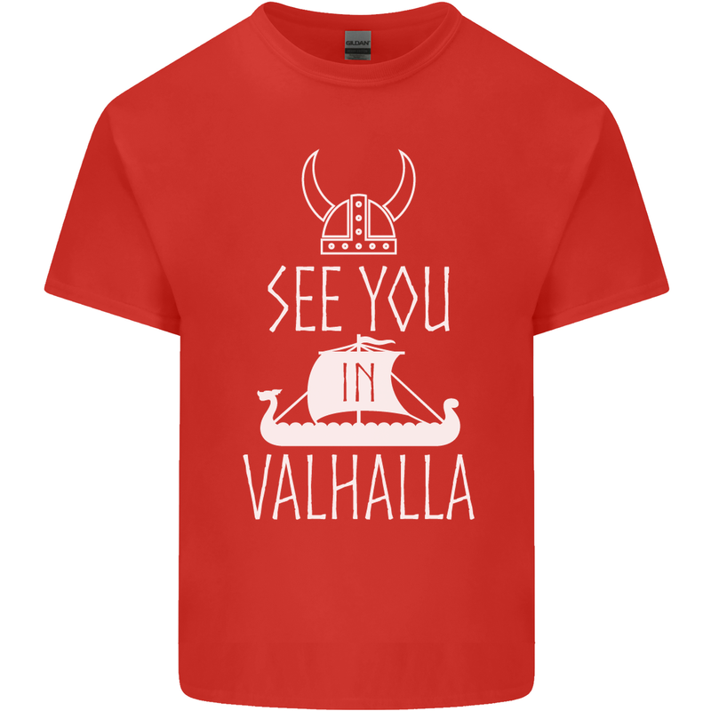 See You in Valhalla The Vikings Norse Odin Kids T-Shirt Childrens Red