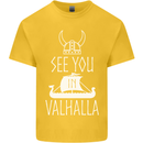See You in Valhalla The Vikings Norse Odin Kids T-Shirt Childrens Yellow