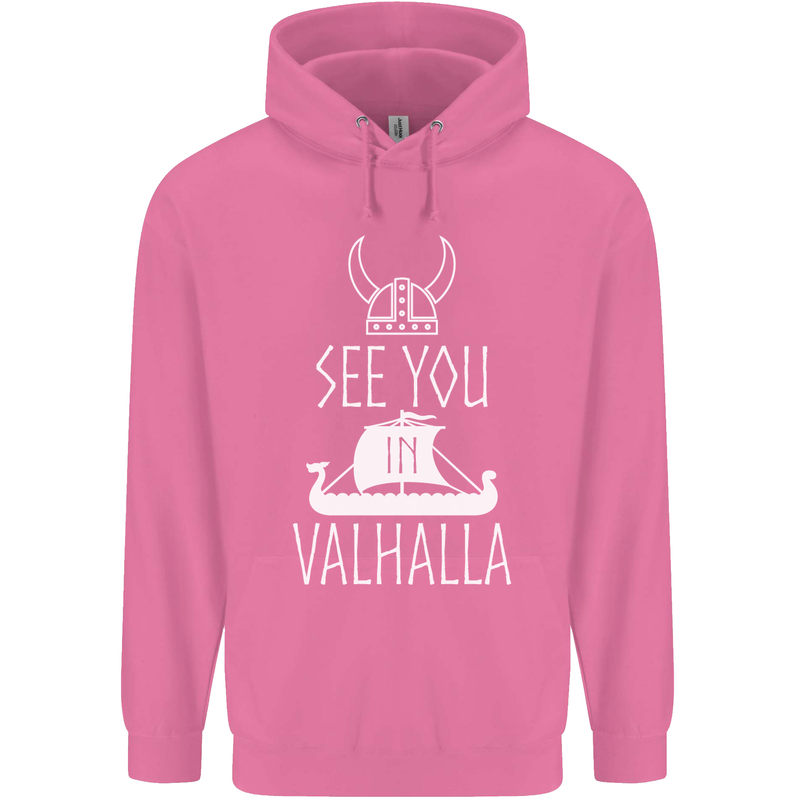 See You in Valhalla The Vikings Norse Odin Mens 80% Cotton Hoodie Azelea