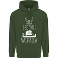See You in Valhalla The Vikings Norse Odin Mens 80% Cotton Hoodie Forest Green