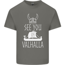 See You in Valhalla The Vikings Norse Odin Mens Cotton T-Shirt Tee Top Charcoal
