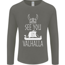 See You in Valhalla The Vikings Norse Odin Mens Long Sleeve T-Shirt Charcoal