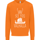 See You in Valhalla The Vikings Norse Odin Mens Sweatshirt Jumper Orange