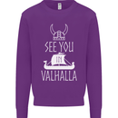 See You in Valhalla The Vikings Norse Odin Mens Sweatshirt Jumper Purple