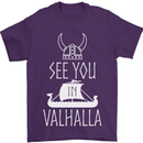 See You in Valhalla The Vikings Norse Odin Mens T-Shirt Cotton Gildan Purple