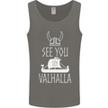 See You in Valhalla The Vikings Norse Odin Mens Vest Tank Top Charcoal