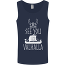 See You in Valhalla The Vikings Norse Odin Mens Vest Tank Top Navy Blue