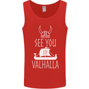 See You in Valhalla The Vikings Norse Odin Mens Vest Tank Top Red