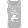 See You in Valhalla The Vikings Norse Odin Mens Vest Tank Top Sports Grey