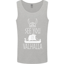 See You in Valhalla The Vikings Norse Odin Mens Vest Tank Top Sports Grey