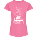 See You in Valhalla The Vikings Norse Odin Womens Petite Cut T-Shirt Azalea