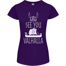 See You in Valhalla The Vikings Norse Odin Womens Petite Cut T-Shirt Purple